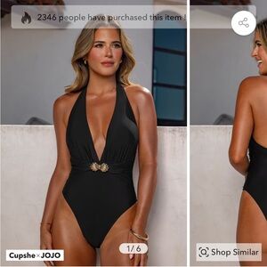 Plunging Halter Onepiece